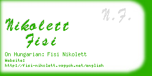 nikolett fisi business card